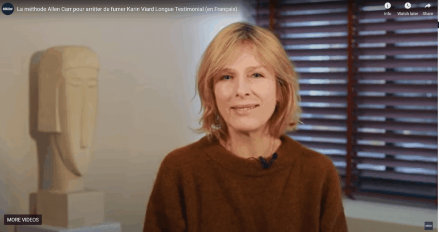 Karin viard longue stops smoking with Allen Carrs Easyway
