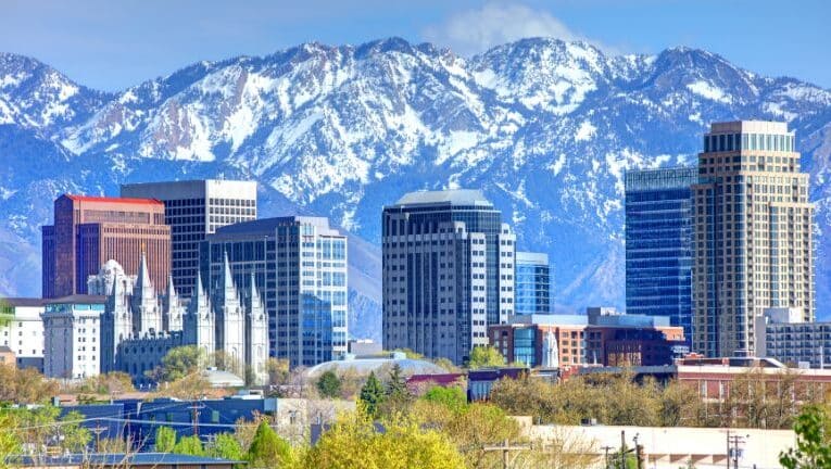 Salt Lake City Utah City Skyline