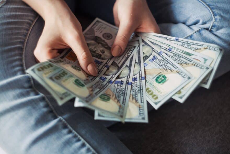 hand full of cash