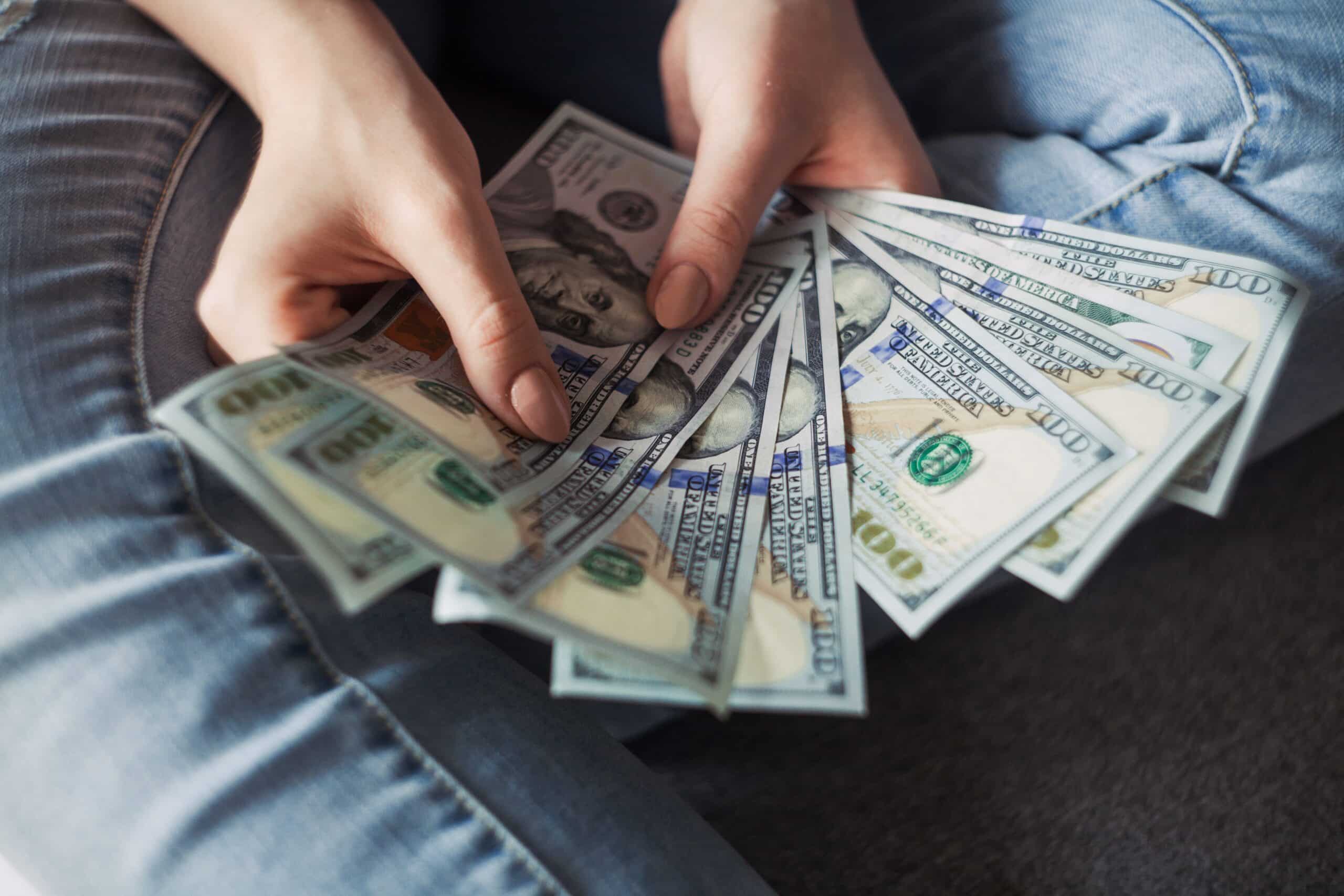 hand full of cash