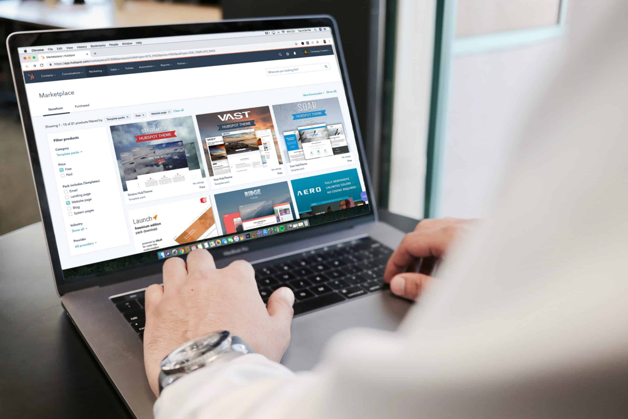 a person online shopping