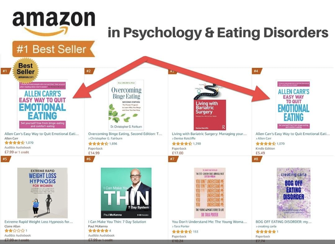 emotional eating book and audio book ranking as best seller on amazon