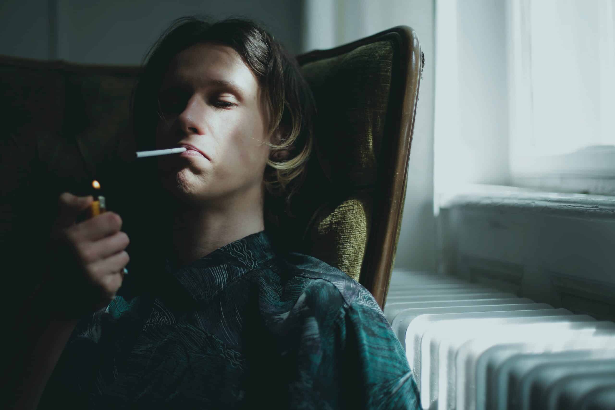 man smoking cannabis weed