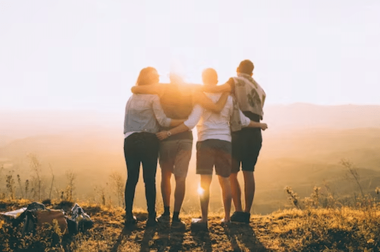 freedom with a group of friends
