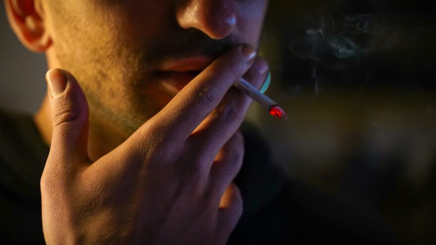 person smoking